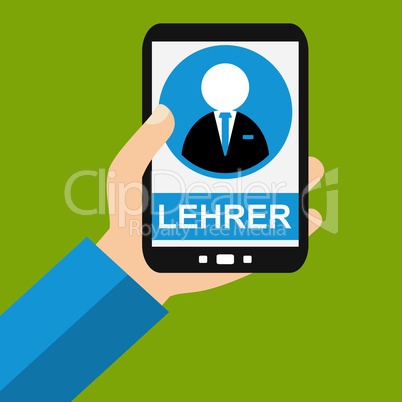 Lehrer auf dem Smartphone