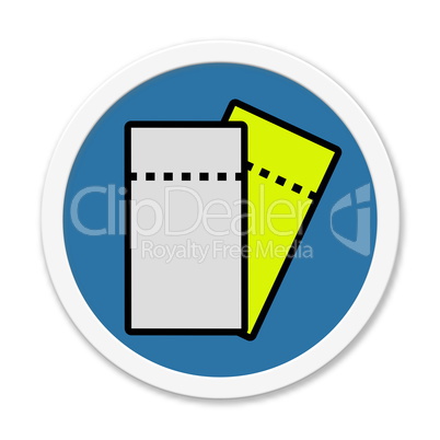 Runder blauer Button: fahrscheine oder Tickets