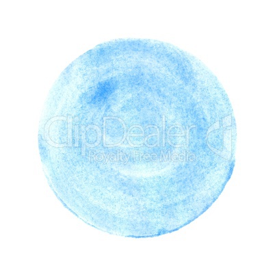 Runder blauer Kreis mit Wasserfarbe
