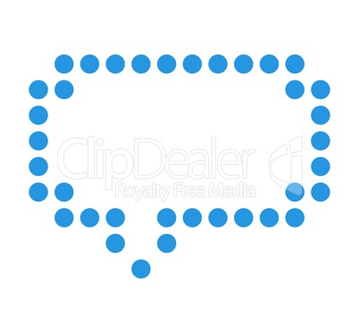 Isoliertes Sprechblasen Symbol aus blauen Punkten