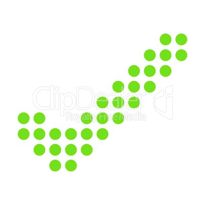Isoliertes Häkchen Symbol aus grünen Punkten