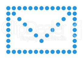 Isoliertes Mail oder Brief Symbol aus blauen Punkten