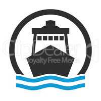 Symbol für Schiff Frachter oder Fähre