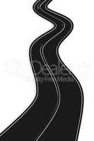 Curved road, 3d illustration