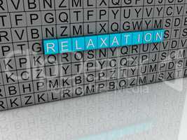3d Relaxation word cloud concept