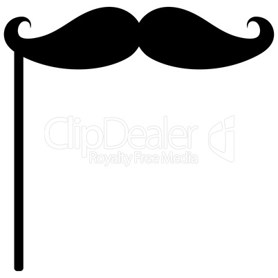 Black mustach on the wand - icon.