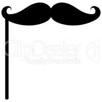 Black mustach on the wand - icon.
