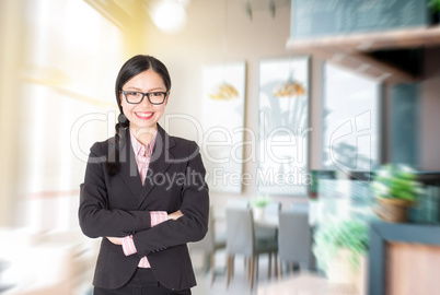 Businesswoman in her coffee shop