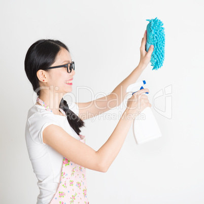 Woman Cleaning House