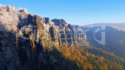 Elbsandsteingebirge im Winter Winterberg - Elbe sandstone mountains in winter, Winterberg