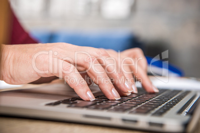 Woman using laptop