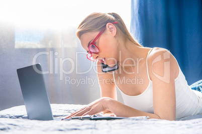 Girl talking on smartphone