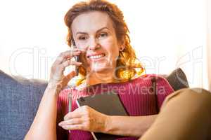 Woman talking on mobile phone