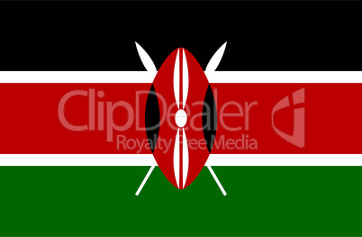Fahne von Kenia