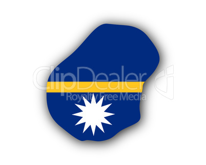 Karte und Fahne von Nauru