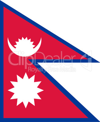 Fahne von Nepal