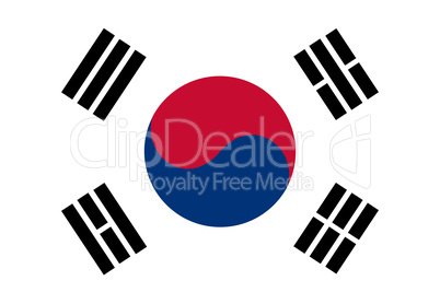 Fahne von Südkorea