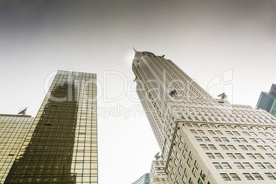 Bottom view of the Chrysler Building