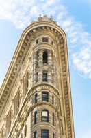 Flat Iron building facade from Broadway
