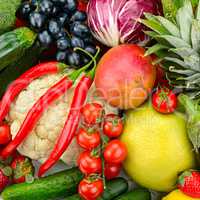 assortment fresh fruits and vegetables