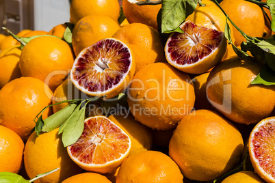 Apfelsinen auf dem Markt, Orange on the market