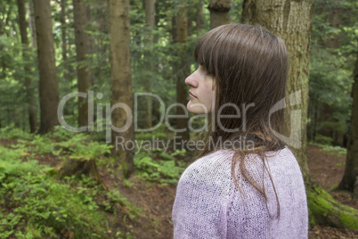 girl in forest