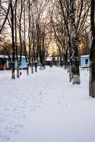 alley in winter