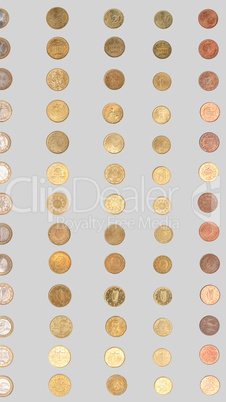 Euro coin - vertical