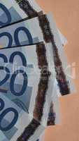 Twenty Euro notes - vertical