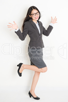 Happy Asian businesswoman