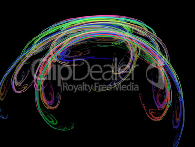 image of one Digital Fractal on Black Color image of one Digital Fractal on Black Color