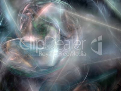 image of one Digital Fractal on Black Color