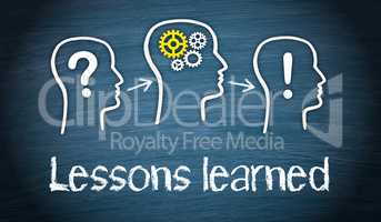 Lessons learned - Education and Knowledge Concept