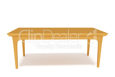 Table made of solid wood, 3d illustration