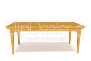 Table made of solid wood, 3d illustration