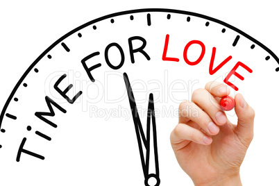 Time For Love Clock Concept