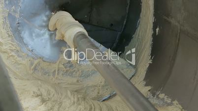 Industrial kneading dough in the bakery