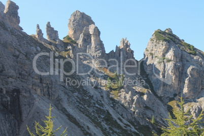 Gebirgskette in den Dolomiten