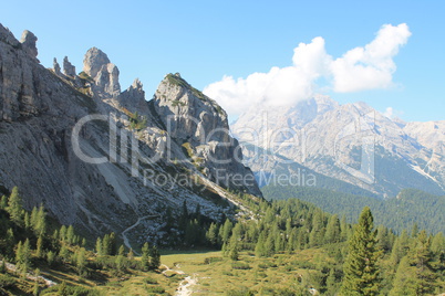 Die Dolomiten in Südtirol bei Sexten