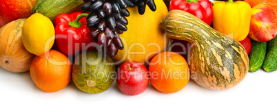 fruit and vegetable isolated on white background