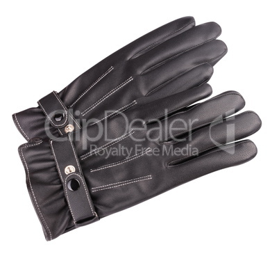 two Leather Gloves Isolated