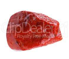 Piece of Boiled and Smoked Meat Isolated