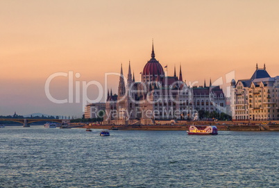 Hungarian Parliament Building in Budapest, Hungary