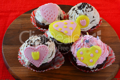 Five Valentine love muffins