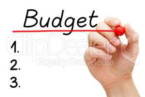 Budget List Concept