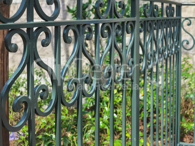 Green Iron Fence