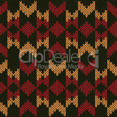 Geometrical seamless knitted pattern