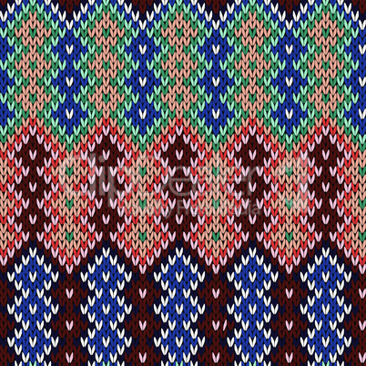 Ornate seamless knitted pattern