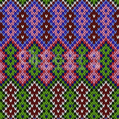 Ornate knitted seamless pattern