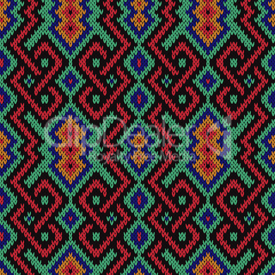 Seamless ornate knitted pattern